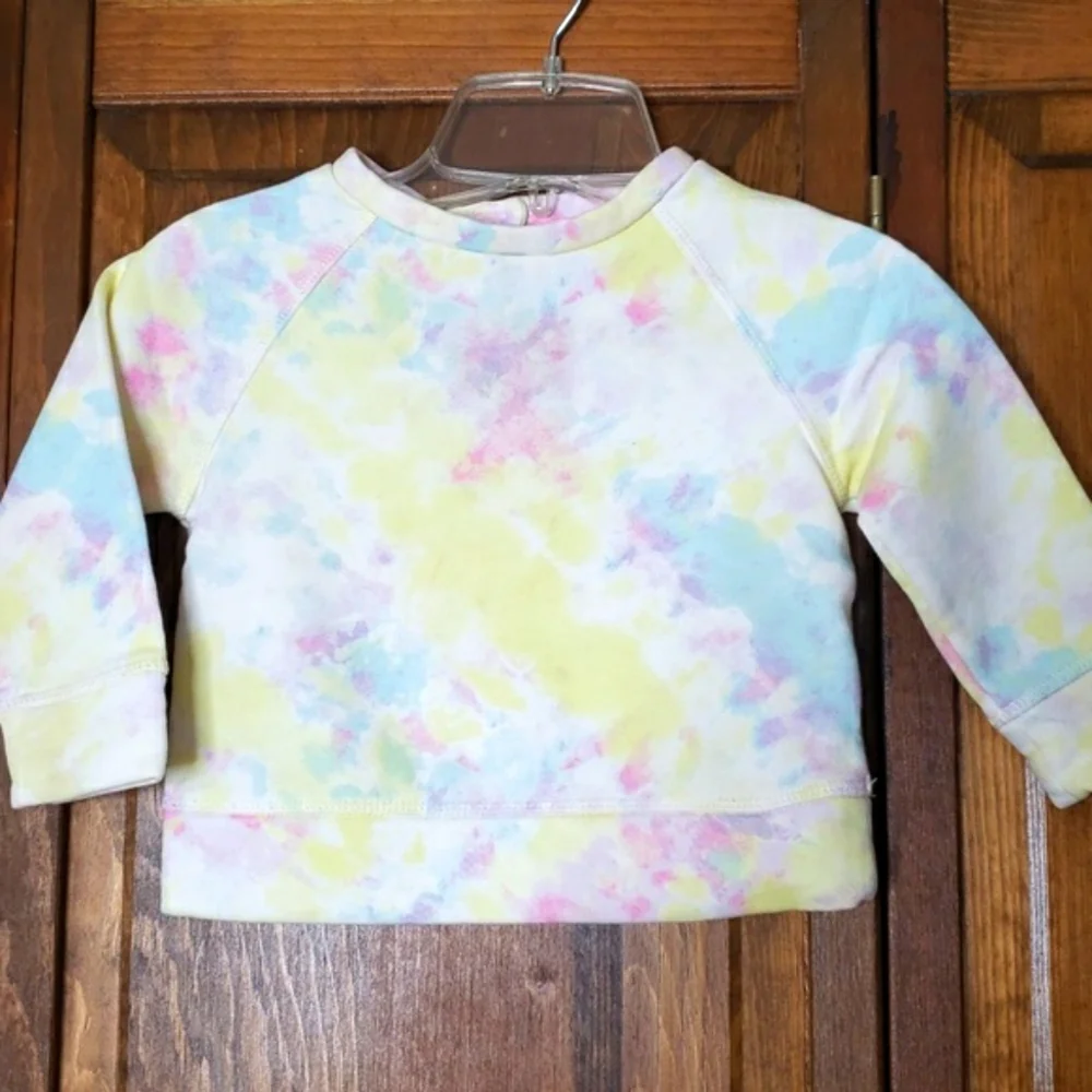 Baby Gap Girls Tie Dye Fleece Top Sz 18-24M